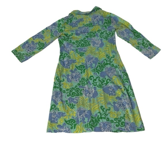 Barbara Gerwit Vintage Knit Print Dress Shirt Collar Style Size Small Coastal - Picture 8 of 10